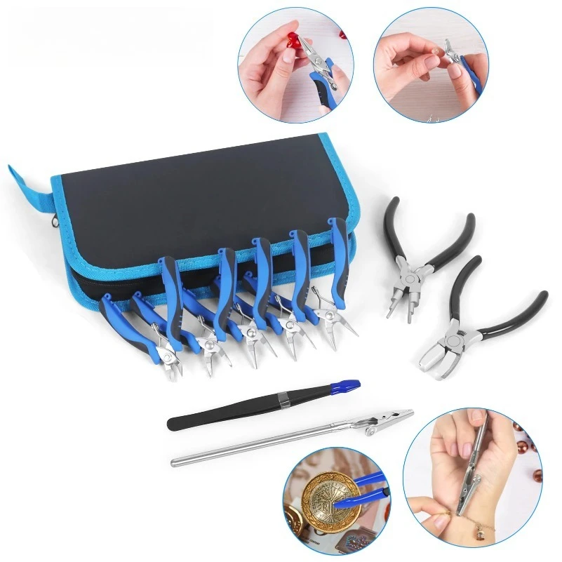 8Pcs Jewelry Making Set Wire Pliers Diagonal End Cutting Pliers Long Nose 6pcs Copper Wires for DIY
8Pcs Jewelry Making Set Wire Pliers Diagonal End Cutting Pliers Long Nose 6pcs Copper Wires for DIY