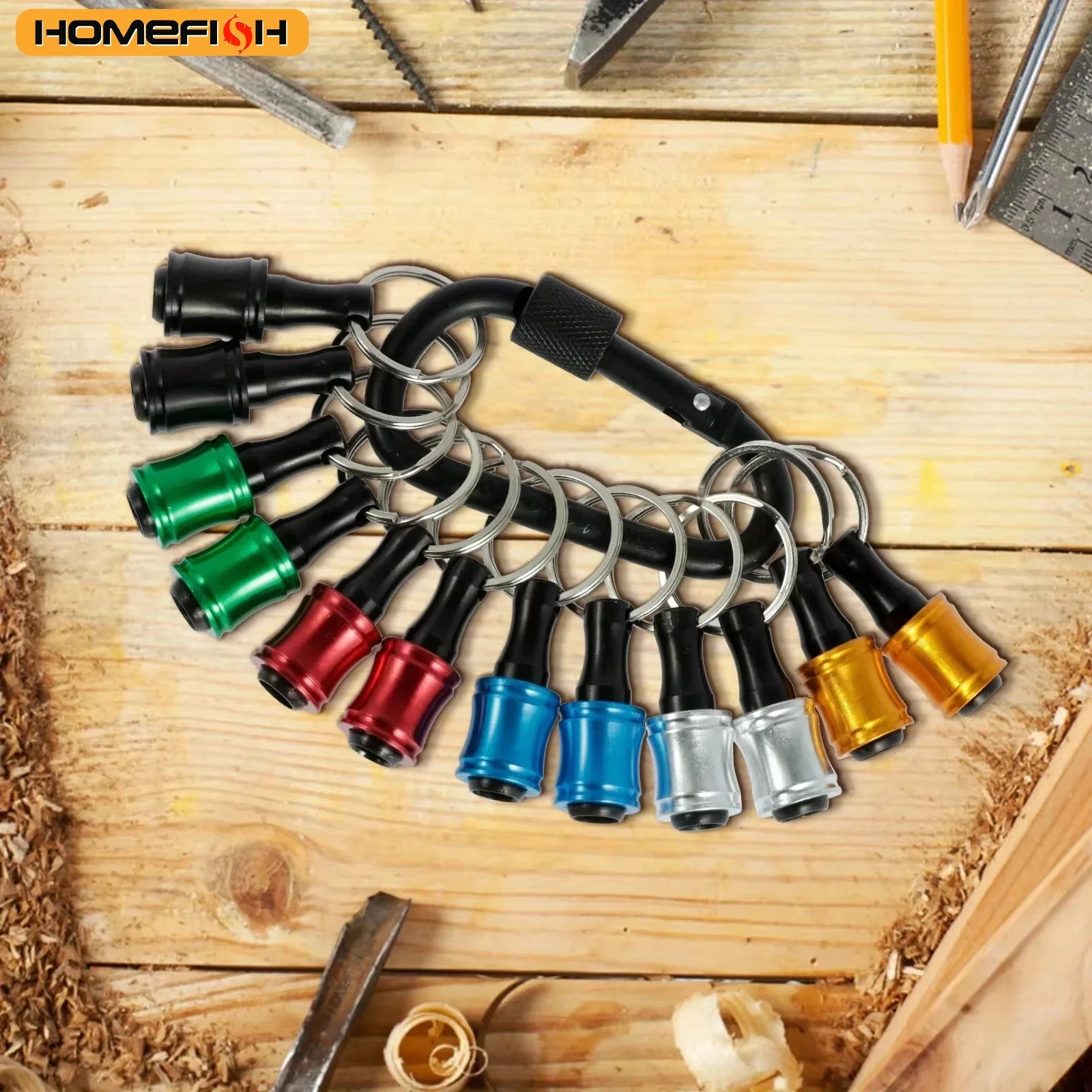 Upgrade, Push to Unlock, 12pcs 1/4 Inch Hex Shank Aluminum Alloy Screwdriver Bits Holder Light-weight Quick-change Extension Bar
Upgrade, Push to Unlock, 12pcs 1/4 Inch Hex Shank Aluminum Alloy Screwdriver Bits Holder Light-weight Quick-change Extension Bar