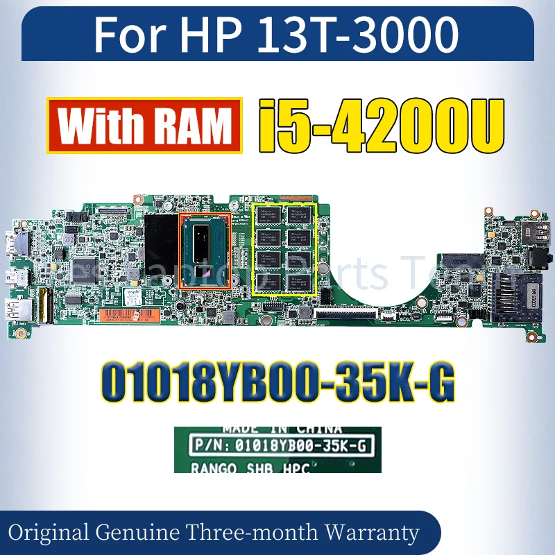 01018YB00-35K-G для материнской платы ноутбука HP 13T-3000 i5-4200U с оперативной памятью, материнская плата для ноутбука протестирована
01018YB00-35K-G для материнской платы ноутбука HP 13T-3000 i5-4200U с оперативной памятью, материнская плата для ноутбука протестирована