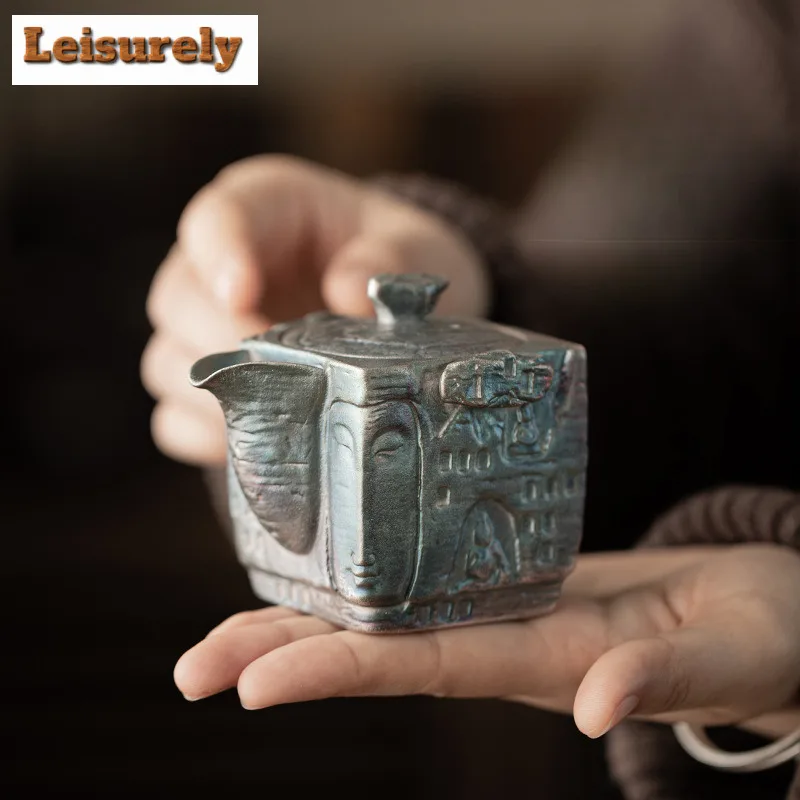 150ML Gilt Silver Square Grottoes Teapot Japanese Tea Infuser Pot Tea Maker Kettle With Filter Kung Fu Teaset Supplies Gift Box
150ML Gilt Silver Square Grottoes Teapot Japanese Tea Infuser Pot Tea Maker Kettle With Filter Kung Fu Teaset Supplies Gift Box