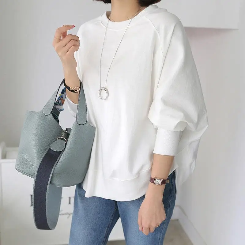 Women's Split Hem Sweatshirt Nine Quarter Sleeve Hoodie Casual Comfortable Soft Fabric Fashionable Streetwear
Women's Split Hem Sweatshirt Nine Quarter Sleeve Hoodie Casual Comfortable Soft Fabric Fashionable Streetwear
