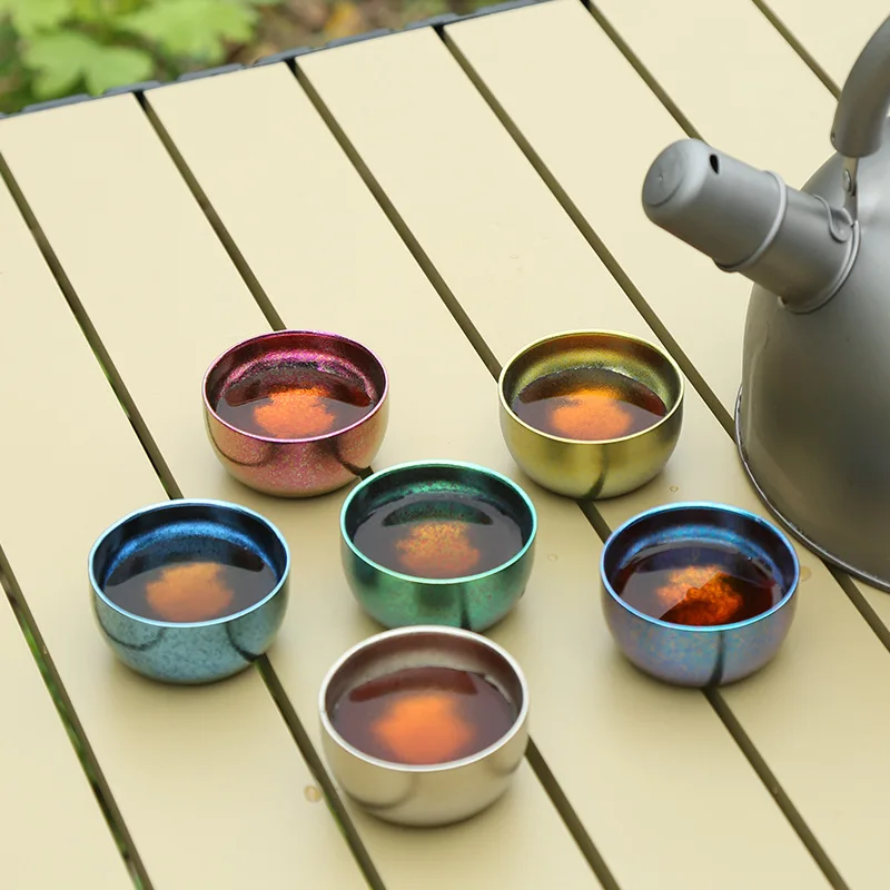 Portable Ultra Light Titanium Kung Fu Tea Cup, Pure Titanium,Double Layer Cup, Crystallizing Process,Camping,A1005
Portable Ultra Light Titanium Kung Fu Tea Cup, Pure Titanium,Double Layer Cup, Crystallizing Process,Camping,A1005
