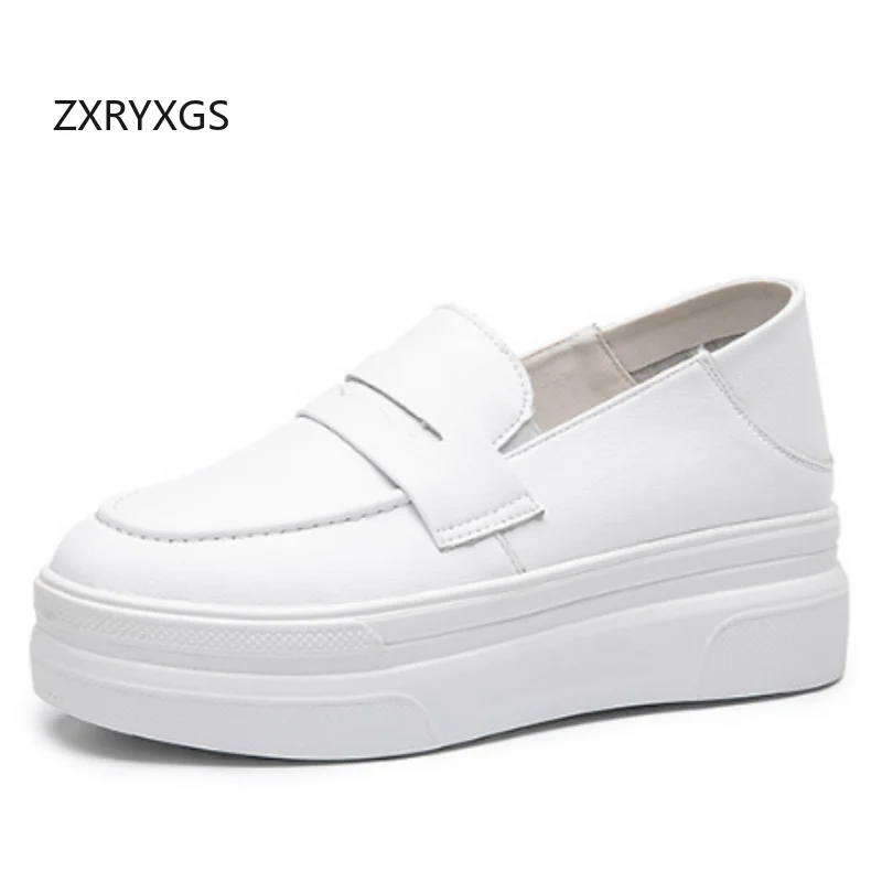 ZXRYXGS genuine leather white shoes thick soles to increase height wedges shoes woman high heels fashion casual shoes 2025 new
ZXRYXGS genuine leather white shoes thick soles to increase height wedges shoes woman high heels fashion casual shoes 2025 new