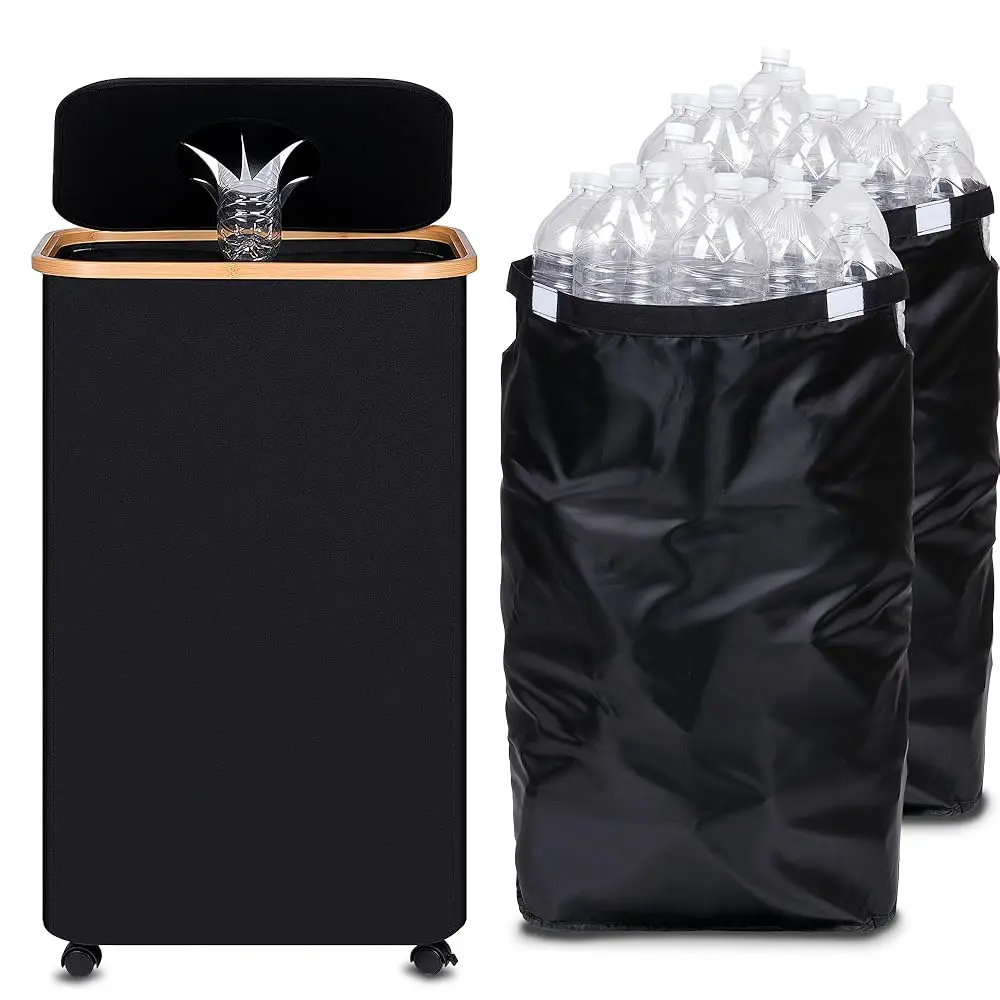 Recycle Bins for Kitchen 100L (26 Gallon), Recycling Bin with Wheels and 2 Removeable and Reusable Inner Bags, Kitchen Recyc
Recycle Bins for Kitchen 100L (26 Gallon), Recycling Bin with Wheels and 2 Removeable and Reusable Inner Bags, Kitchen Recyc
