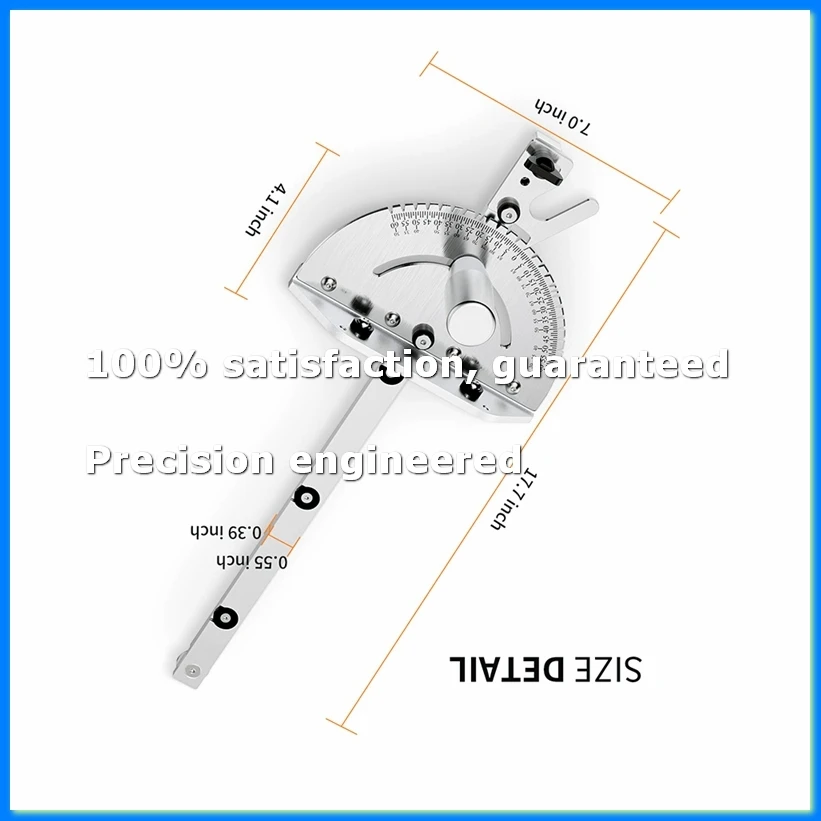 Precision Miter Gauge, Table Saw Miter Gauge with 120 Angled Ends and a Repetitive Cut Flip Stop for Table Saw-A07G
Precision Miter Gauge, Table Saw Miter Gauge with 120 Angled Ends and a Repetitive Cut Flip Stop for Table Saw-A07G
