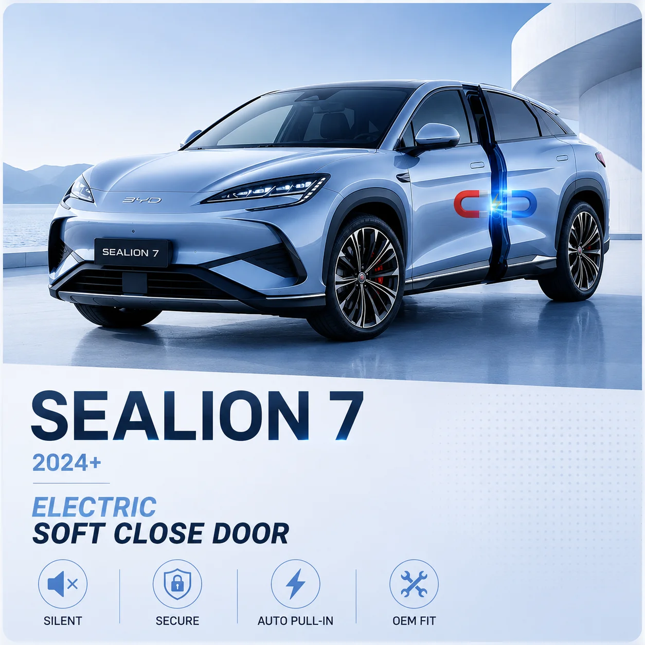 For BYD Sealion 7 UKE 2024-present Electric Soft Close Door Auto Pull-In Suction Lock Intelligent Silent Closer Kit
For BYD Sealion 7 UKE 2024-present Electric Soft Close Door Auto Pull-In Suction Lock Intelligent Silent Closer Kit