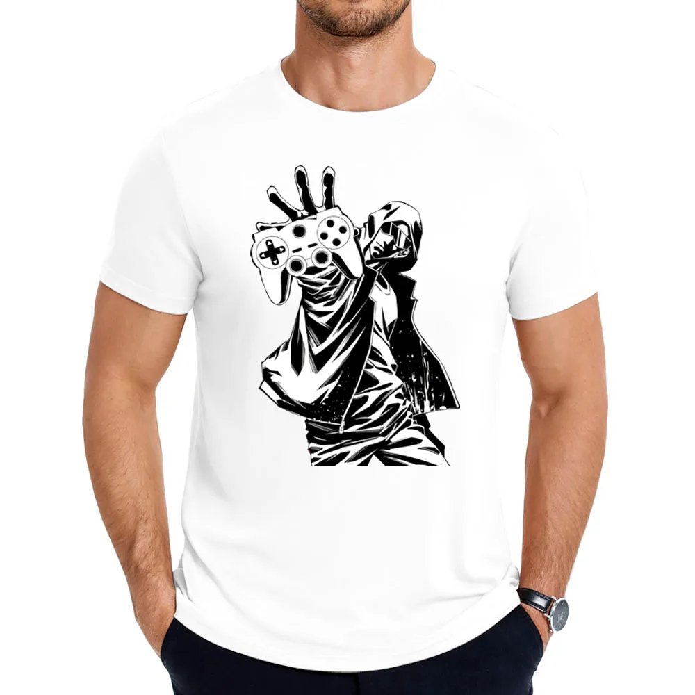 Summer HOT sale Men's clothing Fashionable black&white game controller Cotton Tshirt trendy printed streetwear casual tops&tees
Summer HOT sale Men's clothing Fashionable black&white game controller Cotton Tshirt trendy printed streetwear casual tops&tees