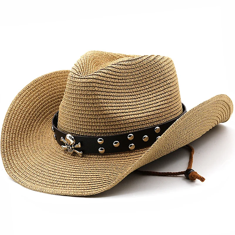 New Straw Western Cowboy Hat Hand Made Beach Felt Sun hats Summer Cap For Man Woman Curling Brim Cap Sun Protection Unisex Hats
New Straw Western Cowboy Hat Hand Made Beach Felt Sun hats Summer Cap For Man Woman Curling Brim Cap Sun Protection Unisex Hats
