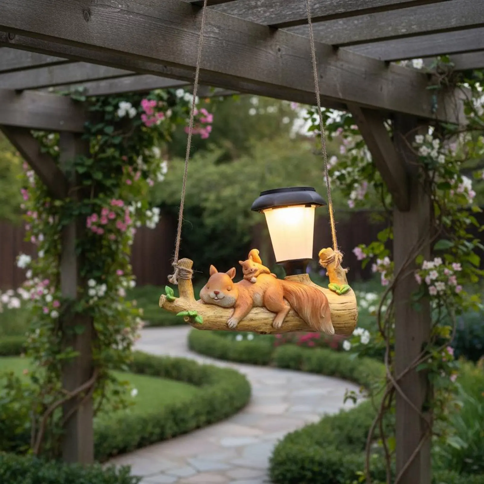 Resin Squirrel Stake Light Automatic Dusk to Dawn Outdoor Decor for Yard, Patio
Resin Squirrel Stake Light Automatic Dusk to Dawn Outdoor Decor for Yard, Patio