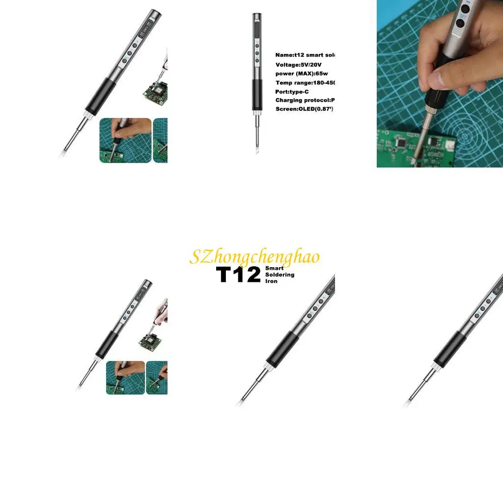 USB C Adjustable Temperature Soldering Iron 180-450℃ Welding Solder Portable Repair Fast Heating Welding Repair Tool 601D
USB C Adjustable Temperature Soldering Iron 180-450℃ Welding Solder Portable Repair Fast Heating Welding Repair Tool 601D