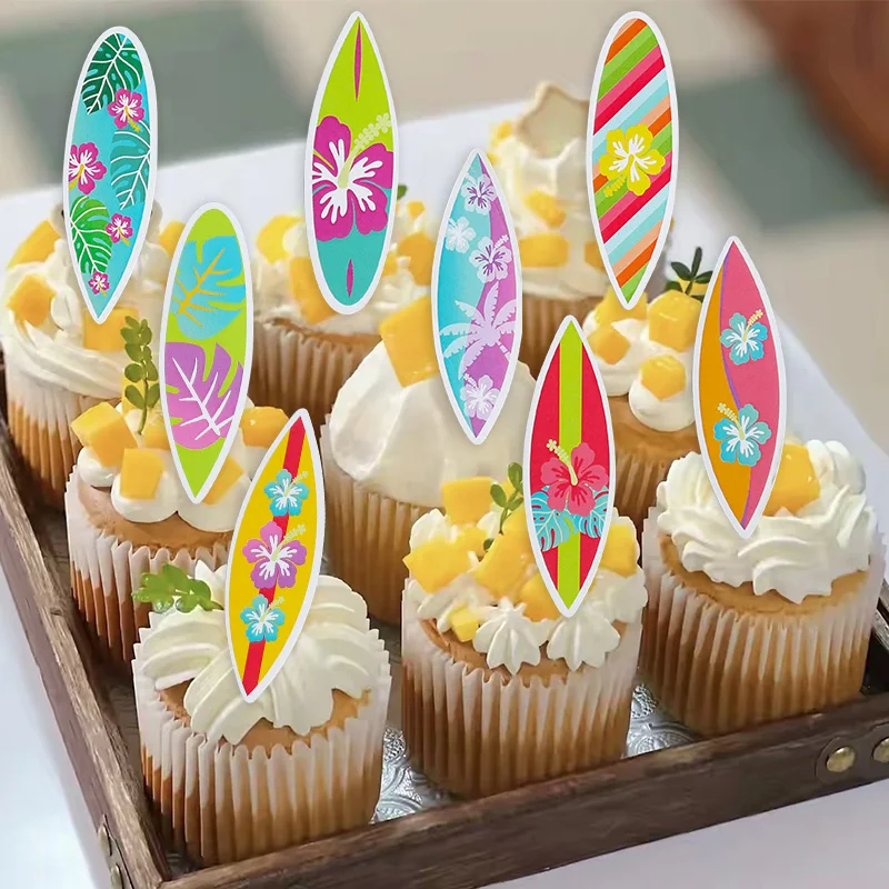 16Pcs Hawaiian Surfboard Cupcake Topper Decoration Tropical Summer Beach Pool Birthday Party Supplies Wedding Cake Dessert Decor
16Pcs Hawaiian Surfboard Cupcake Topper Decoration Tropical Summer Beach Pool Birthday Party Supplies Wedding Cake Dessert Decor