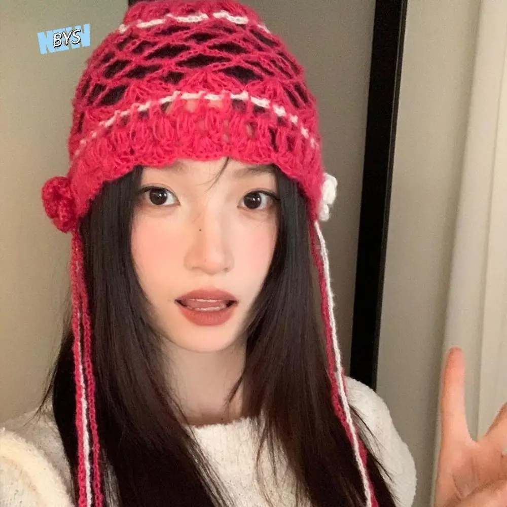 Bohemian Hollow Knitted Beanies Hat Weave Butterfly Tassel Pullover Hat Sweet Handmade Korean Crochet Cap Colth Accessories
Bohemian Hollow Knitted Beanies Hat Weave Butterfly Tassel Pullover Hat Sweet Handmade Korean Crochet Cap Colth Accessories