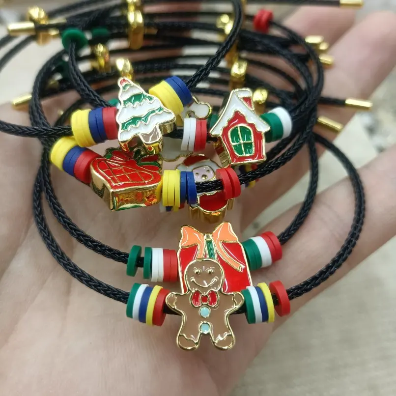 Gift For Her Gold Color Bracelet Enamel Copper Gingerbread Man Point Food Christmas Tree 7inch Jewelry
Gift For Her Gold Color Bracelet Enamel Copper Gingerbread Man Point Food Christmas Tree 7inch Jewelry
