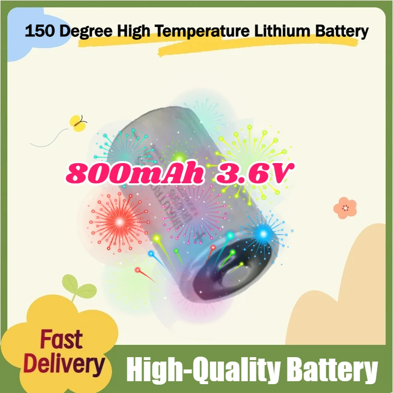 800mAh 3.6V ER14250S 150 Degree High Temperature Lithium Battery Is Equivalent To ER14250MR-145 Temperature Recorder 1/2AA
800mAh 3.6V ER14250S 150 Degree High Temperature Lithium Battery Is Equivalent To ER14250MR-145 Temperature Recorder 1/2AA