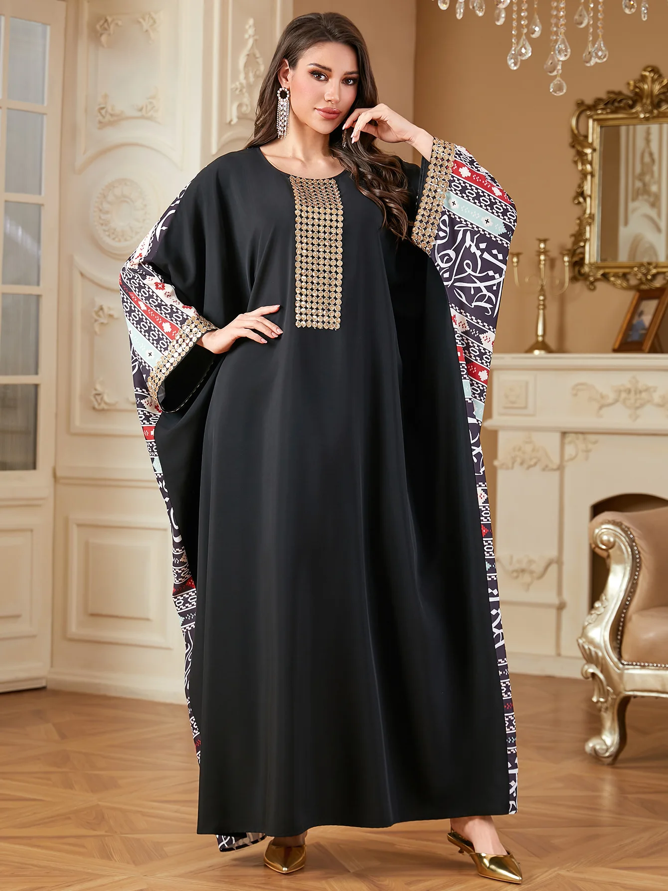 Muslim Women Sequin Maxi Dress Eid Abaya Dubai Kaftan Ramadan Morocco Caftan Femme Musulmane Vestidos Islam Jalabiya Vestidos
Muslim Women Sequin Maxi Dress Eid Abaya Dubai Kaftan Ramadan Morocco Caftan Femme Musulmane Vestidos Islam Jalabiya Vestidos