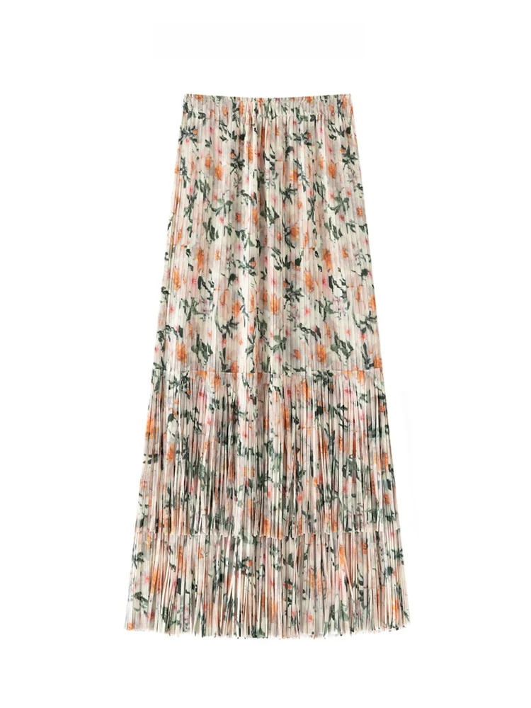 2026 Floral Embellied Skirt Women's Summer Design Pleated Midi Skirt Sweet High Waist Polyester Fiber
2026 Floral Embellied Skirt Women's Summer Design Pleated Midi Skirt Sweet High Waist Polyester Fiber