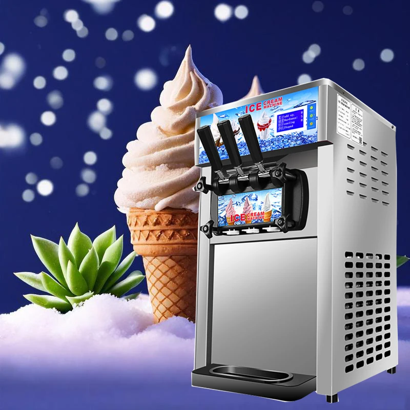New Stainless Steel Soft Ice Cream Machine Desktop 3 Flavor Ice Cream Making Machine
New Stainless Steel Soft Ice Cream Machine Desktop 3 Flavor Ice Cream Making Machine