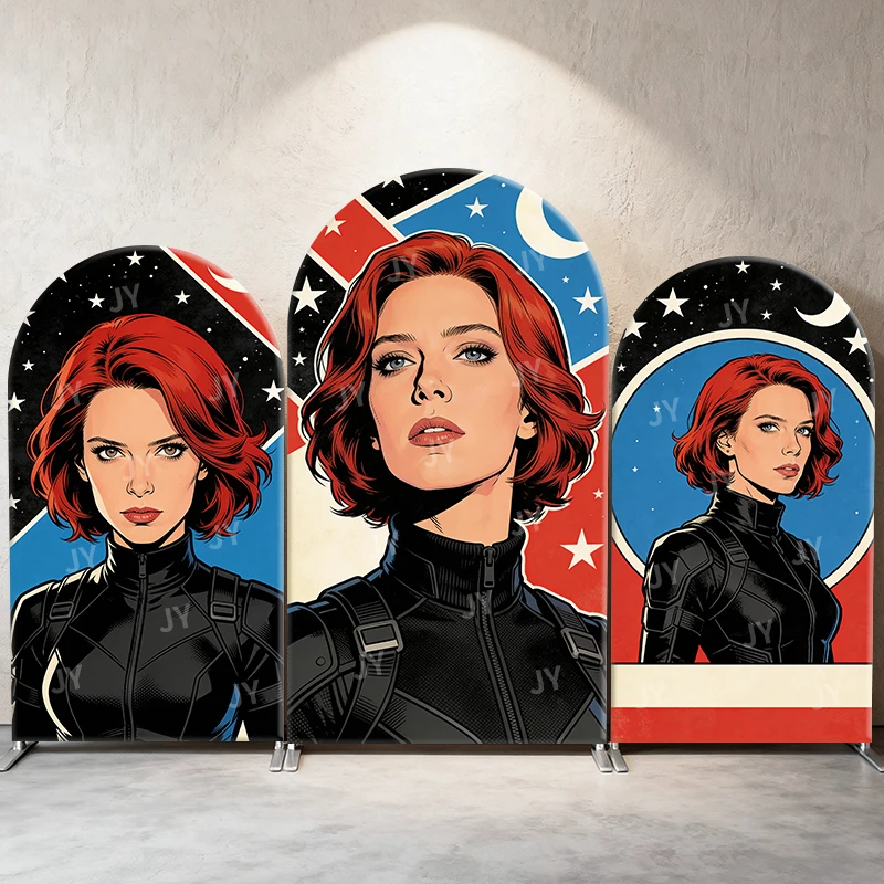 Черная вдова, тема комиксов, арка, фон, стильная праздничная сцена для детей, день рождения, детский душ, фон для фотобудки
Черная вдова, тема комиксов, арка, фон, стильная праздничная сцена для детей, день рождения, детский душ, фон для фотобудки