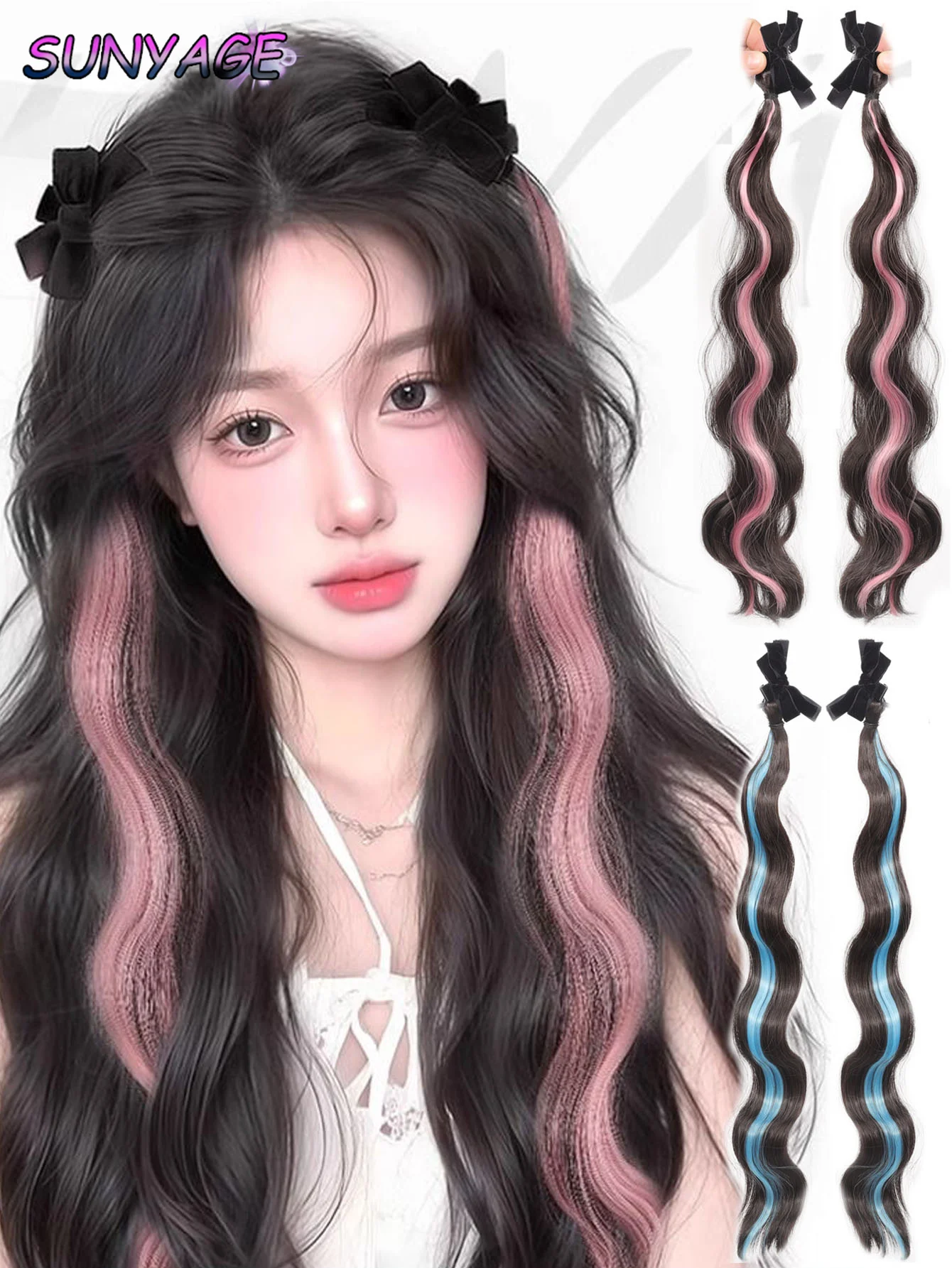 Synthetic Bow Clip Water Ripple Women Claw Clip Big wave ponytail Curly Hair For Women Daily Party Colorful highlighted ponytail
Synthetic Bow Clip Water Ripple Women Claw Clip Big wave ponytail Curly Hair For Women Daily Party Colorful highlighted ponytail