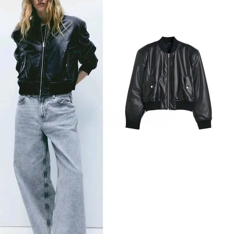 Новая женская свободная куртка-пилот с китайским воротником и длинными рукавами, осенне-зимняя, из полиэстера, на молнии, короткое пальто
Новая женская свободная куртка-пилот с китайским воротником и длинными рукавами, осенне-зимняя, из полиэстера, на молнии, короткое пальто