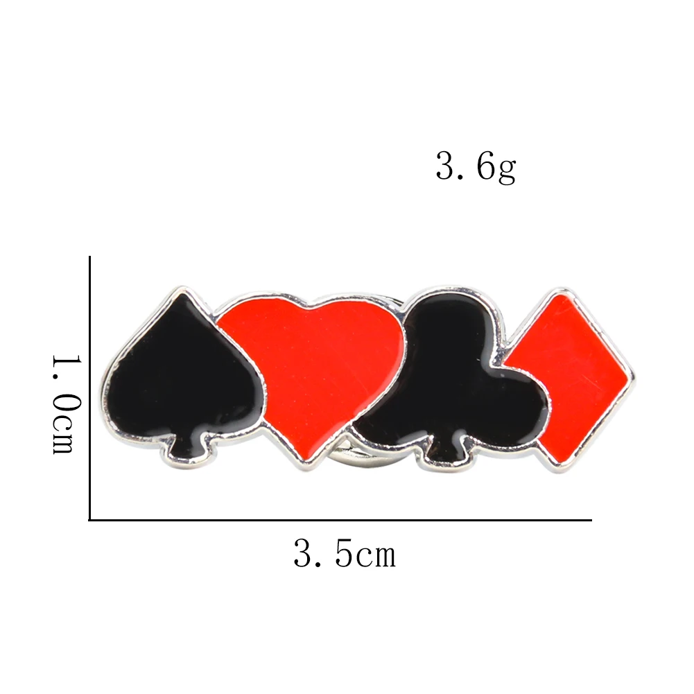 Lovely Playing Card Love Heart Spade Plum Blossom Flower Metal Enamel Brooch Board Games Jewelry Crafts Armband Badge Pins Decor
Lovely Playing Card Love Heart Spade Plum Blossom Flower Metal Enamel Brooch Board Games Jewelry Crafts Armband Badge Pins Decor