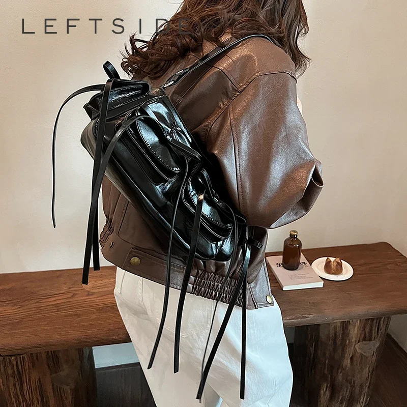 LEFTSIDE Double Pockets Bow Design Small PU Leather Shoulder Bags For Women 2024 New Y2K Fashion Crossbody Bag Female Handbags
LEFTSIDE Double Pockets Bow Design Small PU Leather Shoulder Bags For Women 2024 New Y2K Fashion Crossbody Bag Female Handbags
