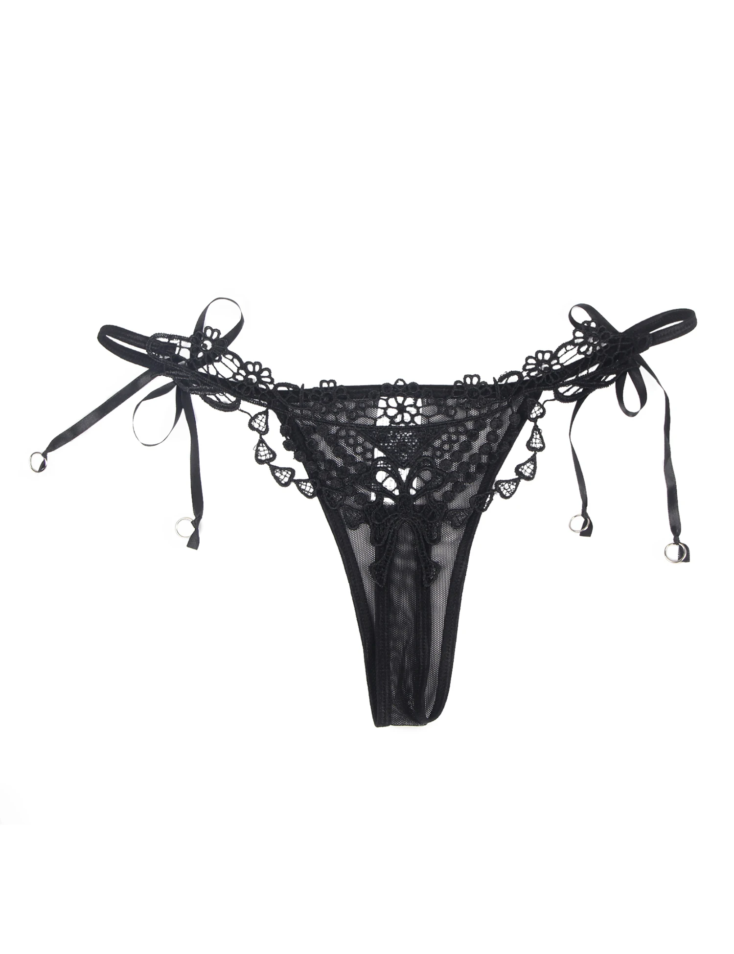 Women Sexy Underwear Solid Black Floral Pattern Hollow Out Low Waist Mini Micro Thong Erotic Beaded Plus Size Panties
Women Sexy Underwear Solid Black Floral Pattern Hollow Out Low Waist Mini Micro Thong Erotic Beaded Plus Size Panties