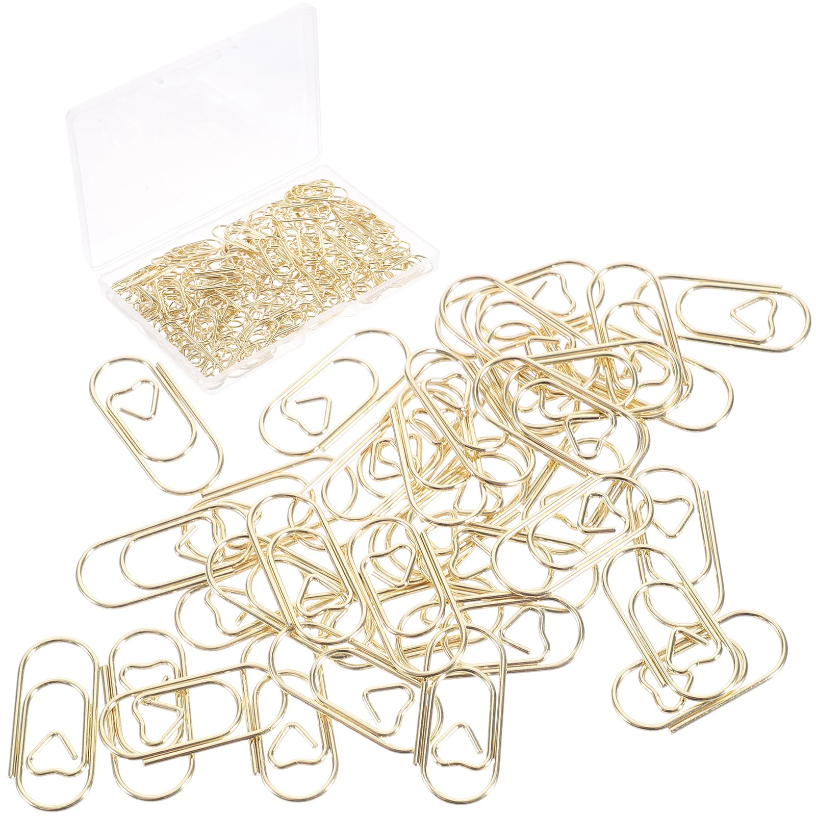 150pcs Heart Shaped Paper Clips Mini Metal 20mm Golden Office Supplies Cute Creative Document Organization Gifts
150pcs Heart Shaped Paper Clips Mini Metal 20mm Golden Office Supplies Cute Creative Document Organization Gifts