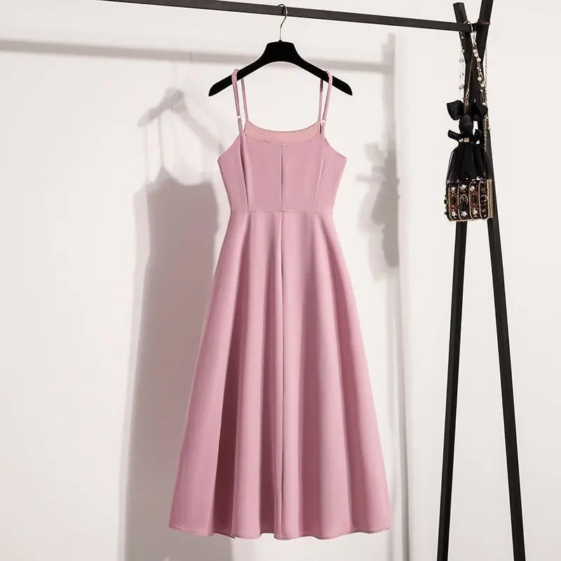 Elegant Solid Slimming Dress with Thin Straps and A Flared Waist Summer Women A-line Dresses High Quality Fashion Skirts S620
Elegant Solid Slimming Dress with Thin Straps and A Flared Waist Summer Women A-line Dresses High Quality Fashion Skirts S620