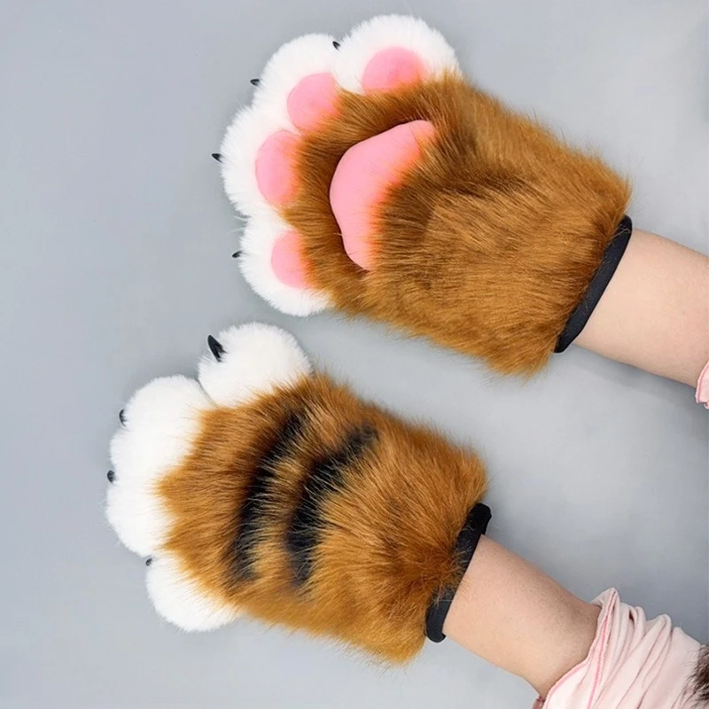 Furry Tiger Paw Gloves Tiger Halloween Costume Accessories Cosplay Props Plush Anime Beast Animal Paw Gloves Fluffy Mitten
Furry Tiger Paw Gloves Tiger Halloween Costume Accessories Cosplay Props Plush Anime Beast Animal Paw Gloves Fluffy Mitten