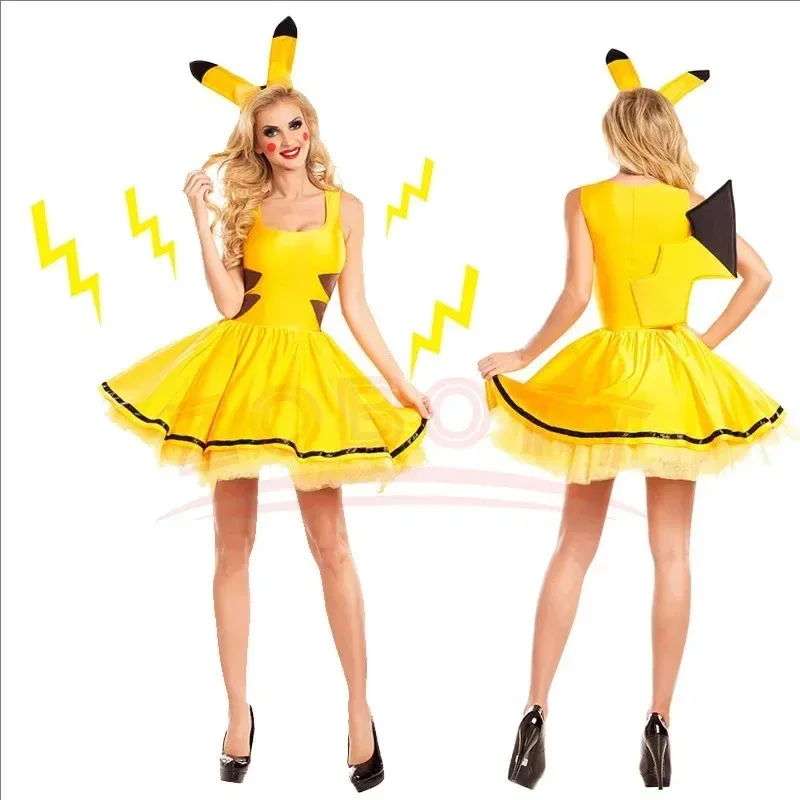 l2025l New Halloween Disguise Anime Cosplay Pikachu Sleeveless Dress Carnival Party Women's Clothing Sexy Dress
l2025l New Halloween Disguise Anime Cosplay Pikachu Sleeveless Dress Carnival Party Women's Clothing Sexy Dress
