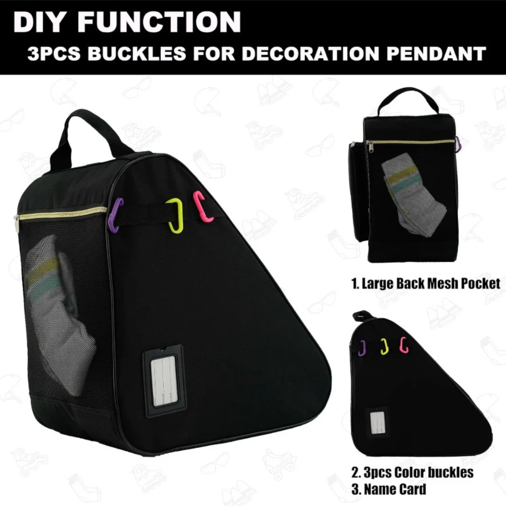 Ice and Inline Skates Storage Bag Waterproof Roller Skates Bag Large Compartments Nylon with Side and Back Pockets
Ice and Inline Skates Storage Bag Waterproof Roller Skates Bag Large Compartments Nylon with Side and Back Pockets