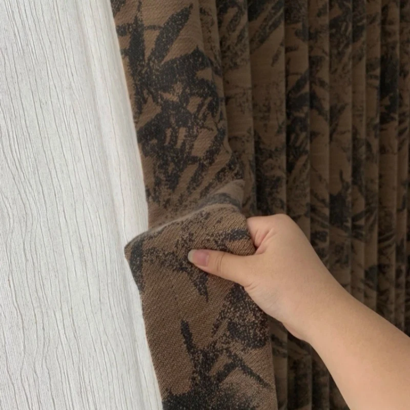 Middle Ancient Style Chinese Retro Curtains Color Woven Jacquard Thickened Brown High Blackout Curtains for Bedroom Living Room
Middle Ancient Style Chinese Retro Curtains Color Woven Jacquard Thickened Brown High Blackout Curtains for Bedroom Living Room
