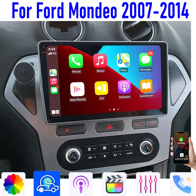 9" For Ford Mondeo 2007-2014 Head Unit Car Radio Wireless Carplay Apple Android 13 Auto GPS 4-64GB WIFI Reversing Image Camera
9" For Ford Mondeo 2007-2014 Head Unit Car Radio Wireless Carplay Apple Android 13 Auto GPS 4-64GB WIFI Reversing Image Camera