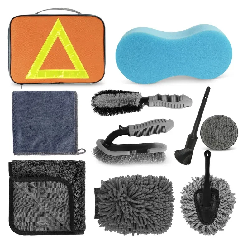 Car Wash Tool Brush 10-piece Set Tire Hub Densified Large Glove Wash Brush Microfiber Towel Car Cleaning Car Accessories
Car Wash Tool Brush 10-piece Set Tire Hub Densified Large Glove Wash Brush Microfiber Towel Car Cleaning Car Accessories