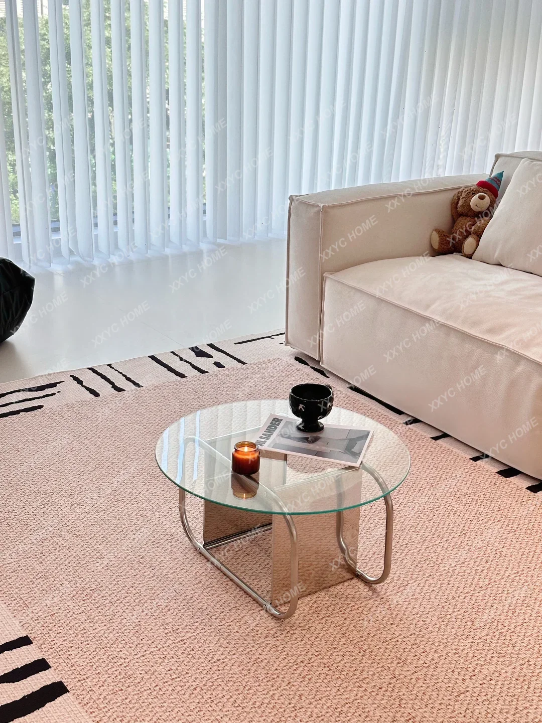 YYVv Medieval Stainless Steel Round Coffee Table Tempered Glass Edge Table Light Luxury I Small Apartment Coffee Table
YYVv Medieval Stainless Steel Round Coffee Table Tempered Glass Edge Table Light Luxury I Small Apartment Coffee Table