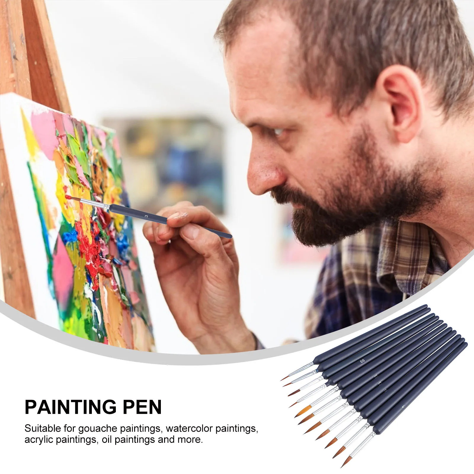 11 Pcs Fine Artist Paint Brush Set Miniature Detail Brushes Watercolor Oil Painting Supplies Gifts For Art Lovers Professional
11 Pcs Fine Artist Paint Brush Set Miniature Detail Brushes Watercolor Oil Painting Supplies Gifts For Art Lovers Professional