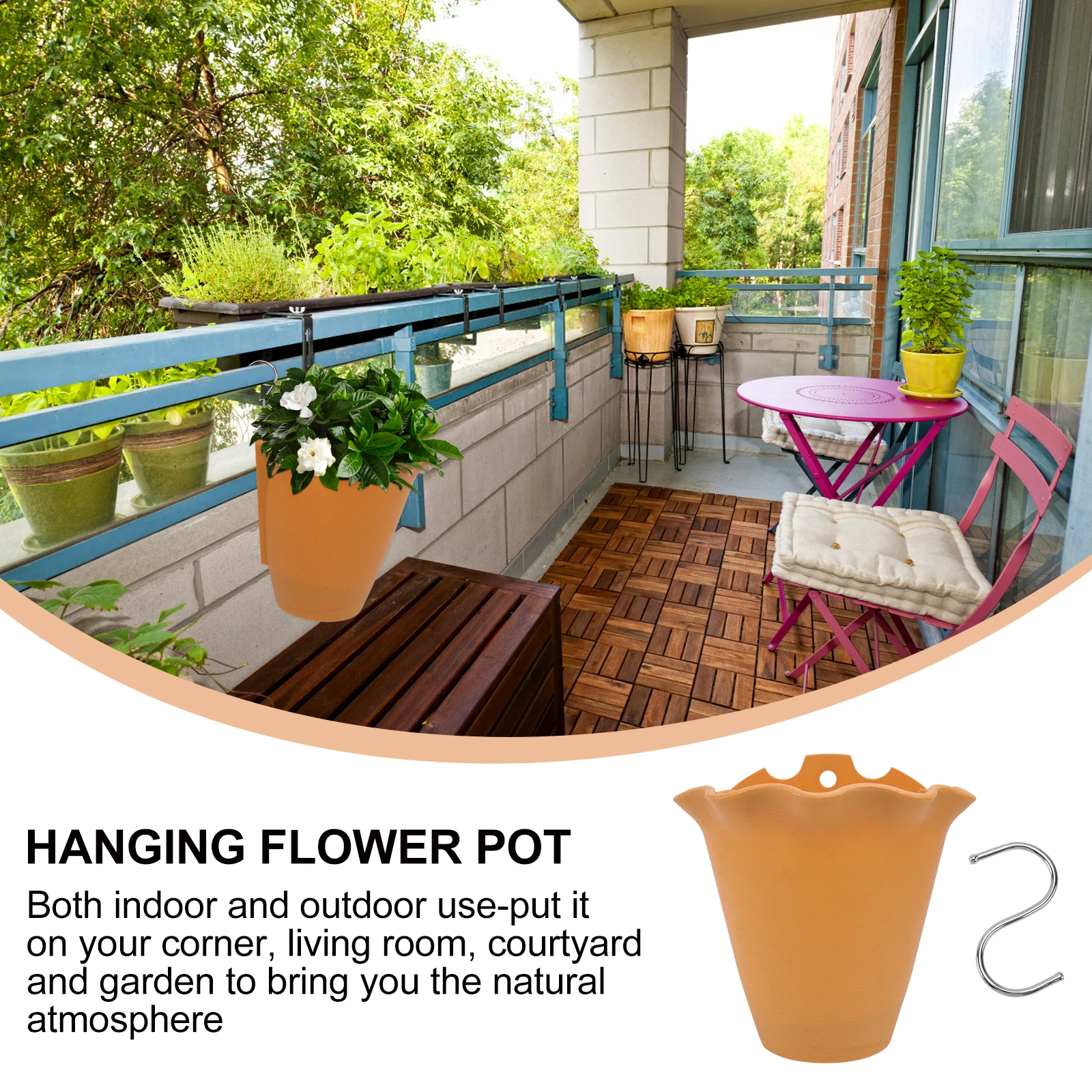 1pc Wall-Mounted Flower Pot Decorative Hanging Flowerpot Plastic Wall Planter For Indoor Outdoor Garden Home Decor Space-Saving
1pc Wall-Mounted Flower Pot Decorative Hanging Flowerpot Plastic Wall Planter For Indoor Outdoor Garden Home Decor Space-Saving