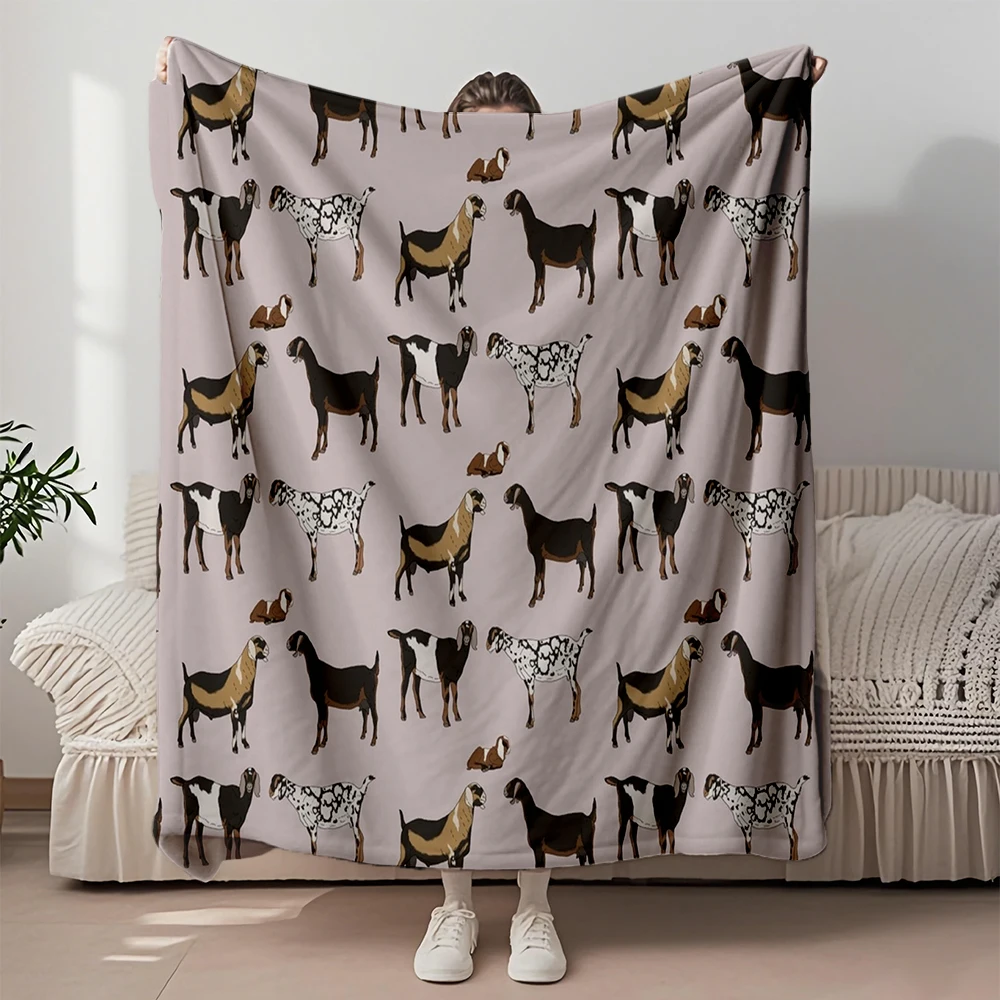 Flannel Soft Blanket Nubian Goats Pattern Grey For Camping Office Abstract Design Decorative Throw Machine-washable
Flannel Soft Blanket Nubian Goats Pattern Grey For Camping Office Abstract Design Decorative Throw Machine-washable