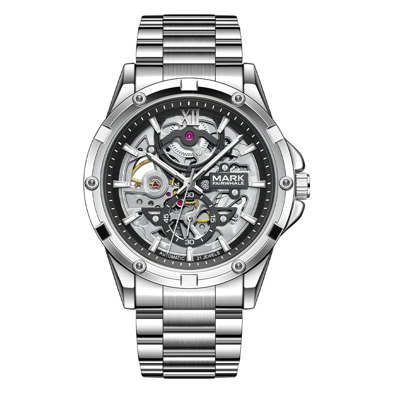 Mark Fairwhale Men Fully Automatic Mechanical Luminous Double Hollow Watch 316 Stainless Steel Strap 30M Water Resistant 44MM LA
Mark Fairwhale Men Fully Automatic Mechanical Luminous Double Hollow Watch 316 Stainless Steel Strap 30M Water Resistant 44MM LA