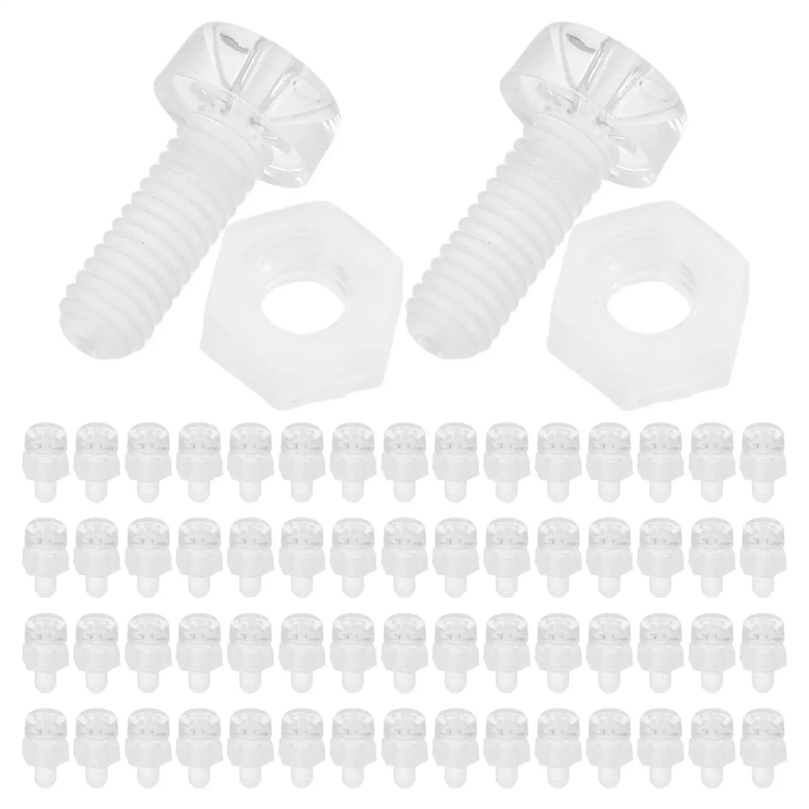 100pcs Clear Acrylic Screws And Nuts Set For Versatile Applications Transparent Fastener Kit With Triangle Code Suitable For Var
100pcs Clear Acrylic Screws And Nuts Set For Versatile Applications Transparent Fastener Kit With Triangle Code Suitable For Var