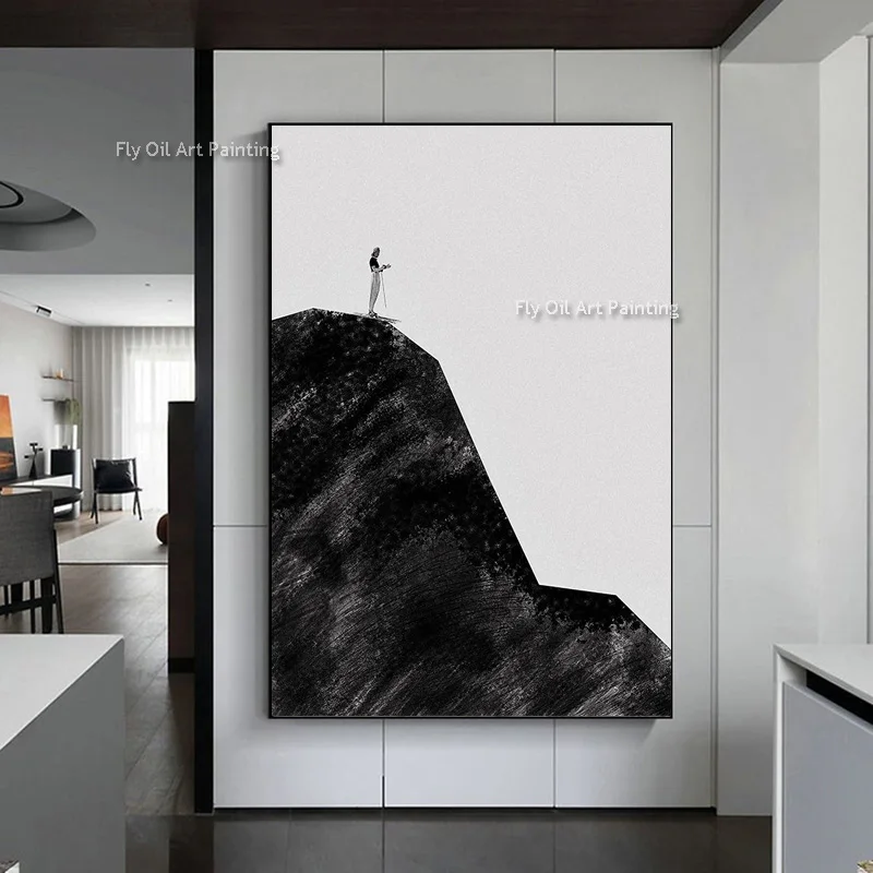 Simple Artwork Black Abstract Pepole On The Mountain Thick Oil Painting On Canvas New Design Wall Art Decor For Living Room
Simple Artwork Black Abstract Pepole On The Mountain Thick Oil Painting On Canvas New Design Wall Art Decor For Living Room