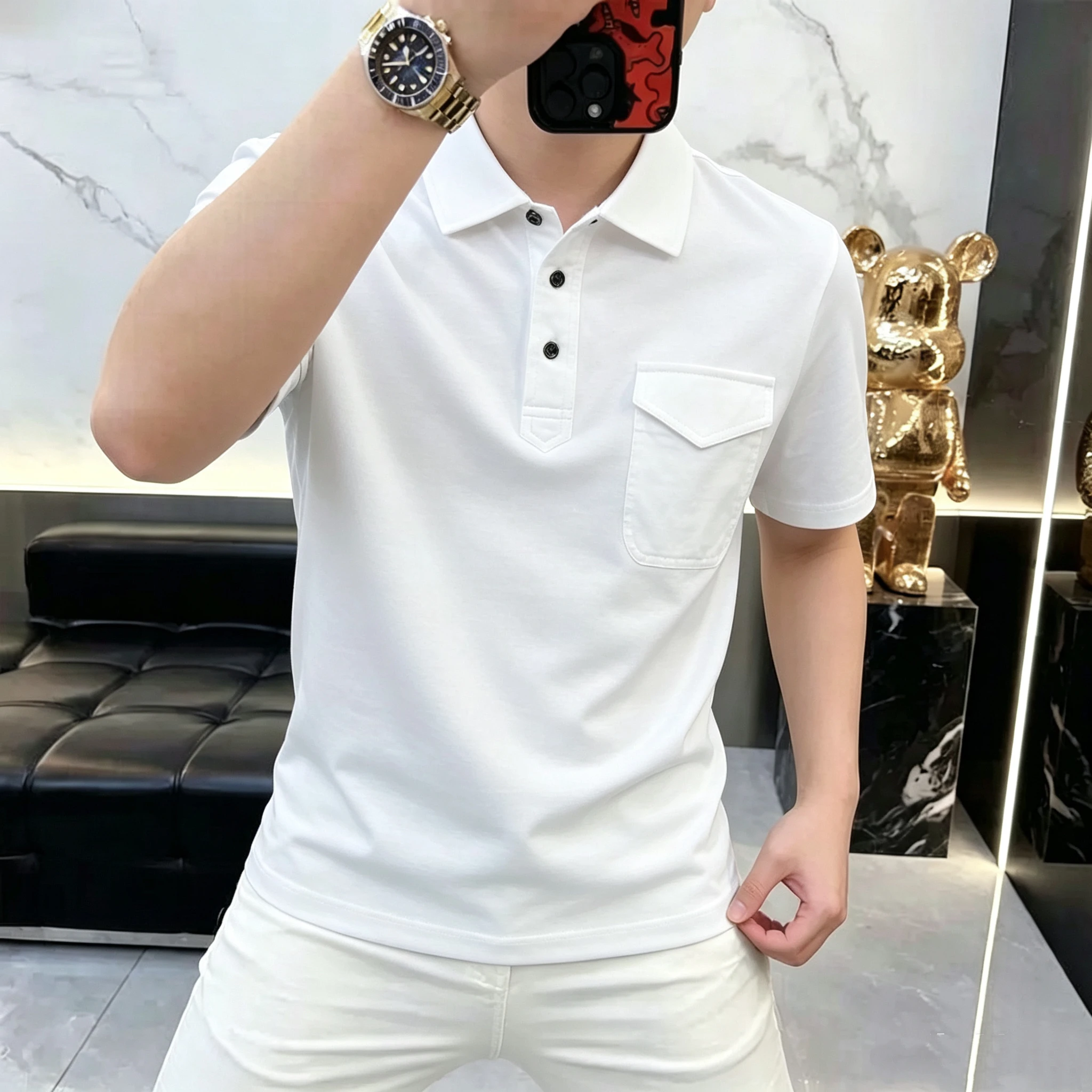 2026 Summer New Style Men's Washed Cotton Moisture-Wicking Breathable Short Sleeve with Pockets and Collar
2026 Summer New Style Men's Washed Cotton Moisture-Wicking Breathable Short Sleeve with Pockets and Collar