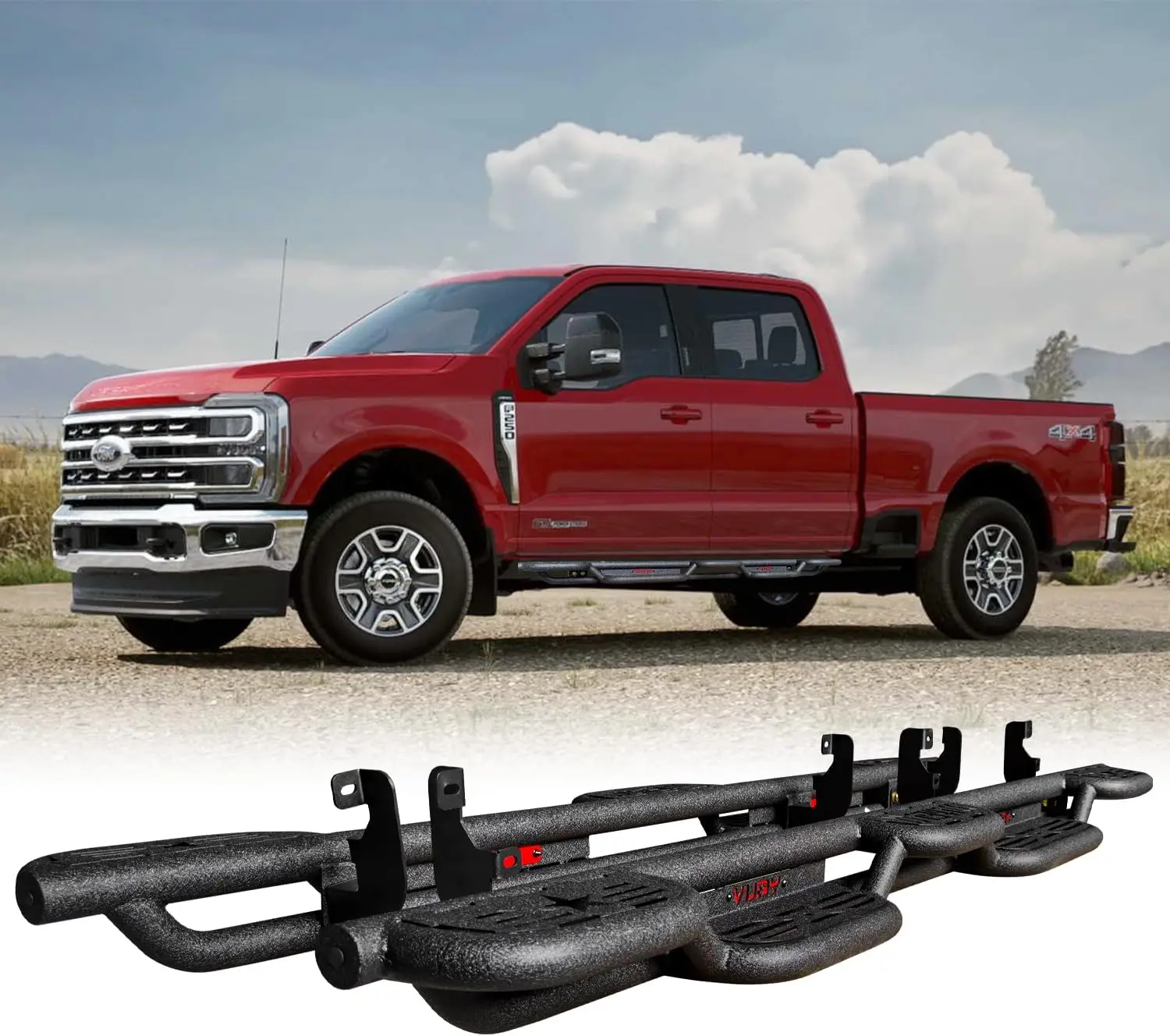 Steel Running Boards for 2015-2025 Ford F150 SuperCrew Cab&2017-2024 Ford F250/F350 Crew Cab Side Steps/Nerf Bars(Black Texture)
Steel Running Boards for 2015-2025 Ford F150 SuperCrew Cab&2017-2024 Ford F250/F350 Crew Cab Side Steps/Nerf Bars(Black Texture)