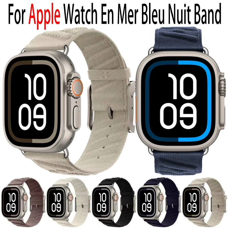 Nylon Ocean Strap For Apple Watch Ultra SE 10 9 8 7 6 5 4 En Mer Band Bleu Nuit Bracelet iWatch 49mm 46mm 42mm 45mm 41mm 44/40mm
Nylon Ocean Strap For Apple Watch Ultra SE 10 9 8 7 6 5 4 En Mer Band Bleu Nuit Bracelet iWatch 49mm 46mm 42mm 45mm 41mm 44/40mm
