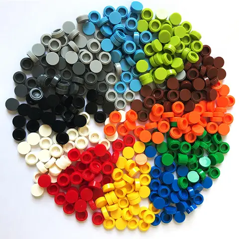 1000pcs/lot Tile 1x1 Round 98138 Special Brick MOC Building Block Small Particle Bricks Parts Compatible with 98138 LOGO Toys