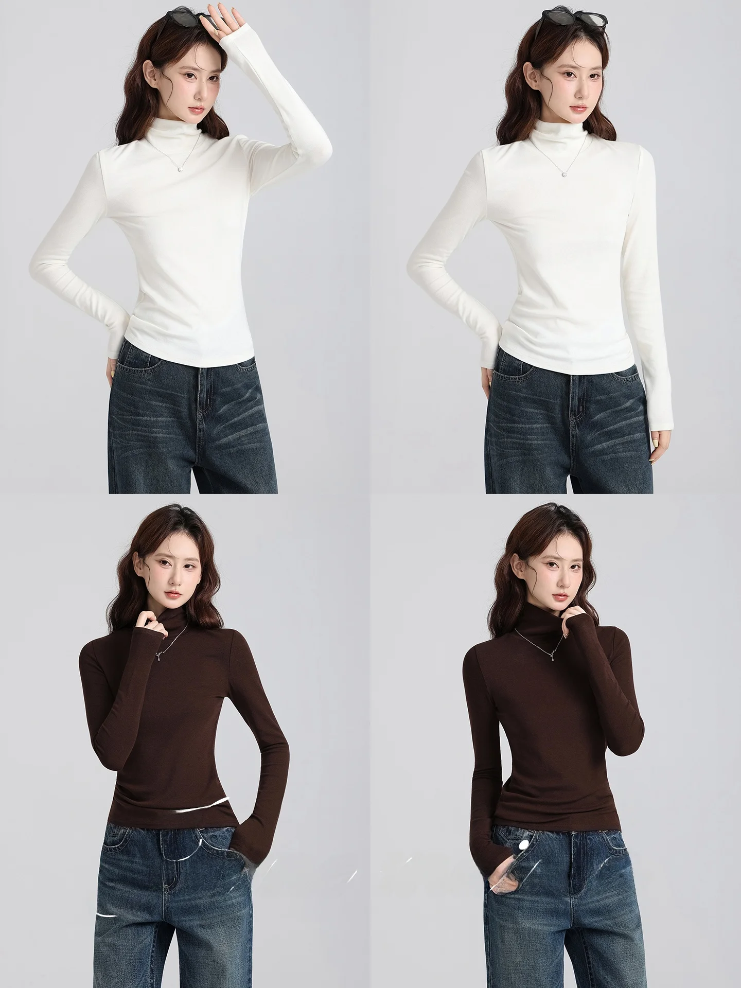 Женский длинный свитер с высоким воротником, облегающий, однотонный, простой, базовый, в корейском стиле
Женский длинный свитер с высоким воротником, облегающий, однотонный, простой, базовый, в корейском стиле