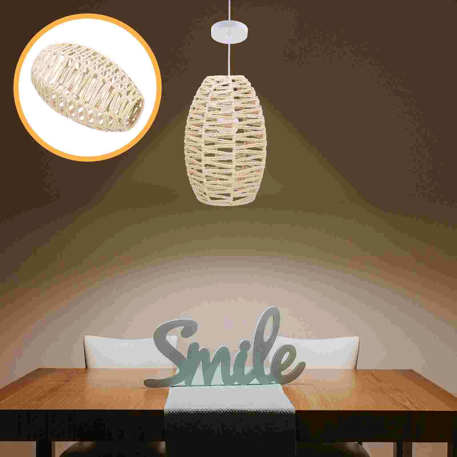 Table Lamp Shade Paper Rope Lampshade Light Bulb Pendant Top Decor Black Chandelier
Table Lamp Shade Paper Rope Lampshade Light Bulb Pendant Top Decor Black Chandelier