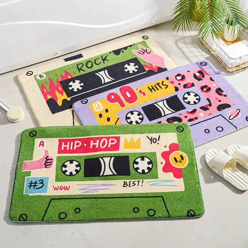 Retro Classic Cassette Music Tape Soft Mats Rugs Home Entrance Carpet Bedroom Toilet Bathroom Door Absorbent Non-Slip Foot Pad
Retro Classic Cassette Music Tape Soft Mats Rugs Home Entrance Carpet Bedroom Toilet Bathroom Door Absorbent Non-Slip Foot Pad
