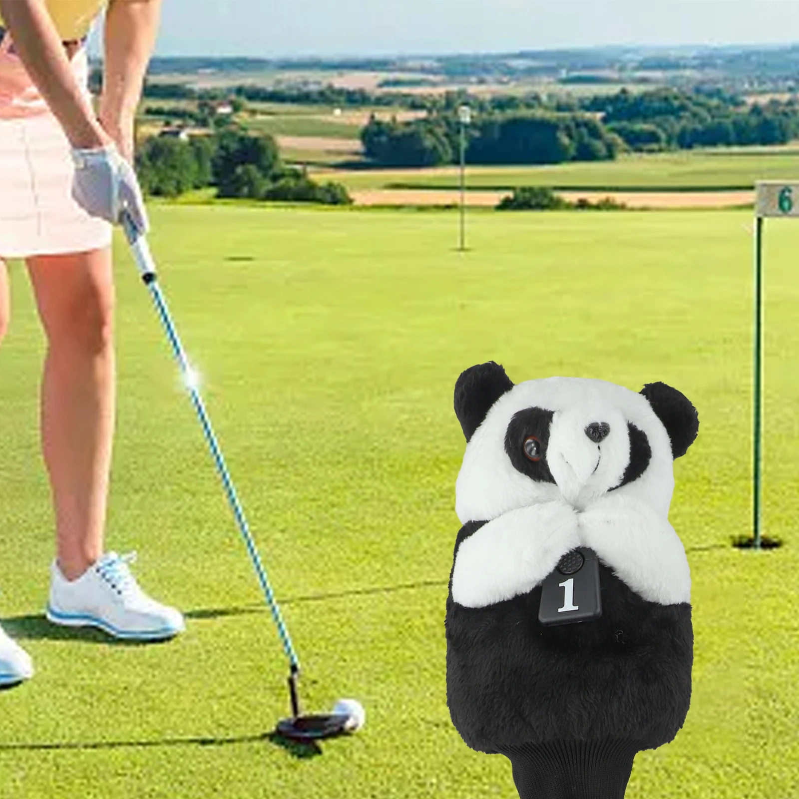 Защитный чехол для клюшек для гольфа, хлопковый чехол с рисунком панды, чехол для головки клюшки для гольфа, сменные аксессуары
Защитный чехол для клюшек для гольфа, хлопковый чехол с рисунком панды, чехол для головки клюшки для гольфа, сменные аксессуары